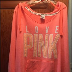Victoria's Secret pink hoodie coral color