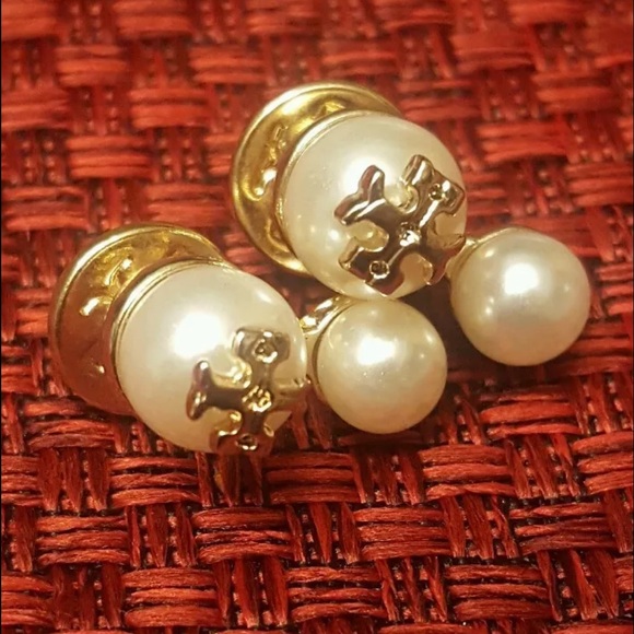 Tory Burch Jewelry - New Tory Burch Evie Double Pearl Earrings - SALE
