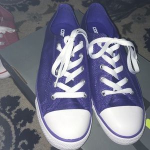 Purple converse with shimmer