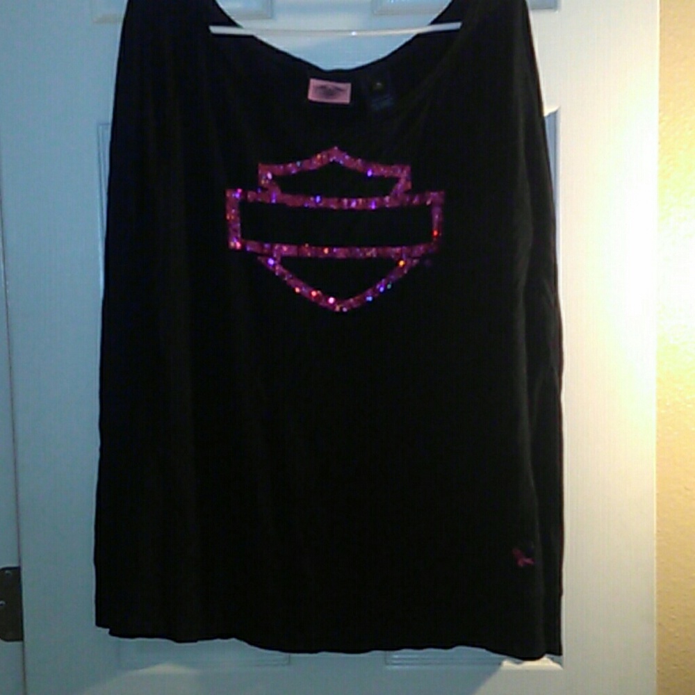 Harley Davidson sequin long sleeve top
