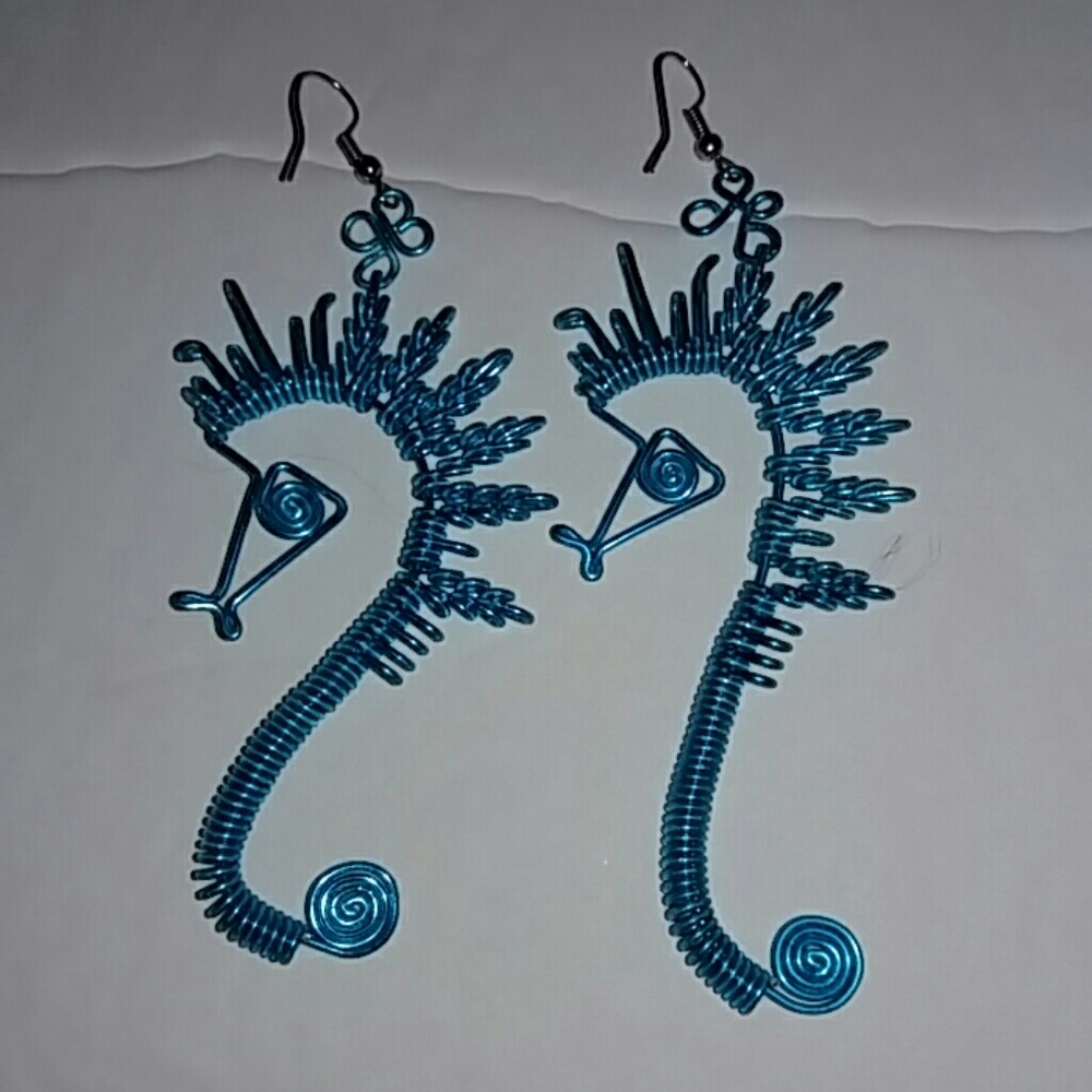 Handmade seahorse earrings