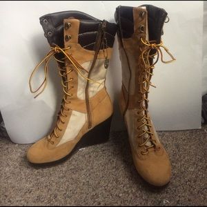 Timberland Knee High Wedge Boots