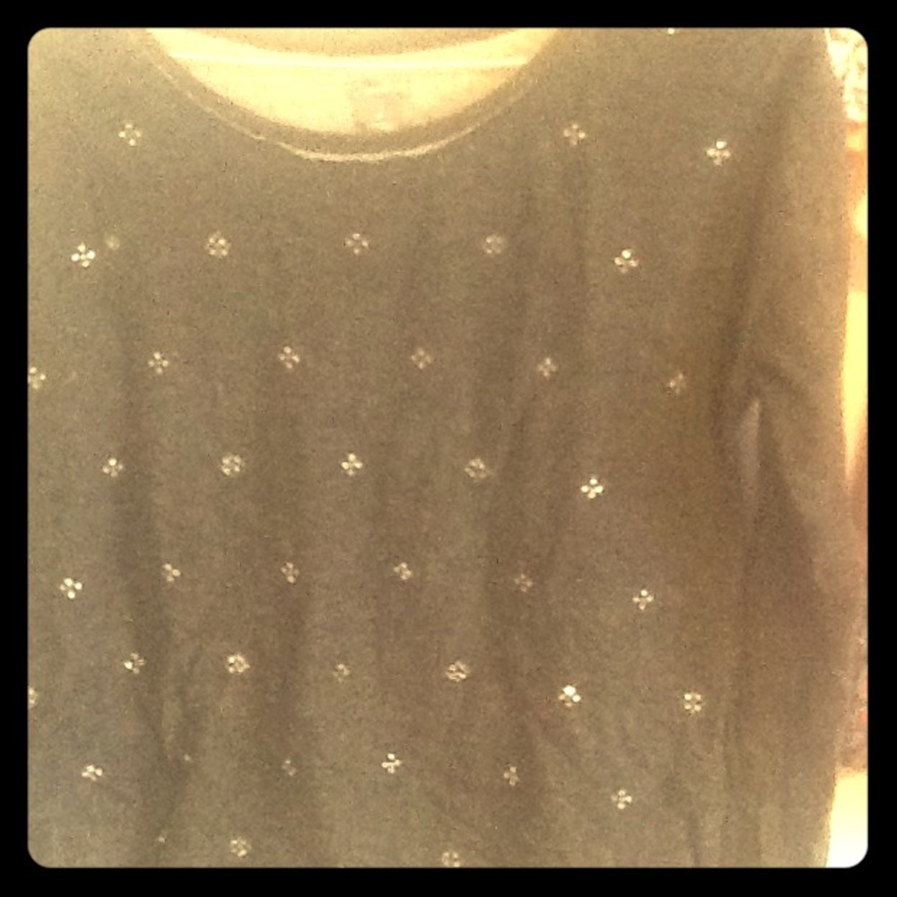 Light weight gray sweater in sweatshirt material