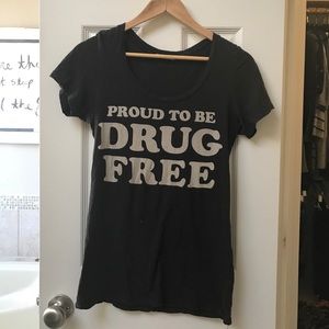 Proud to be drug free soft tee