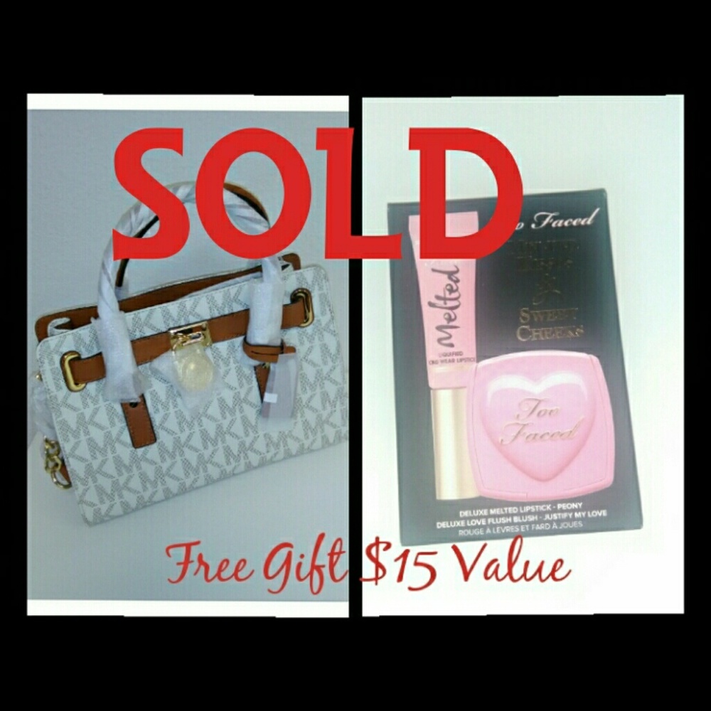 Michael Kors Hamilton Satchel Vanilla *Free Gift*