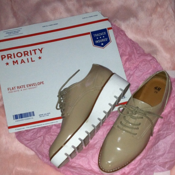 H&M Shoes - FINAL SALE. Patent Platforms