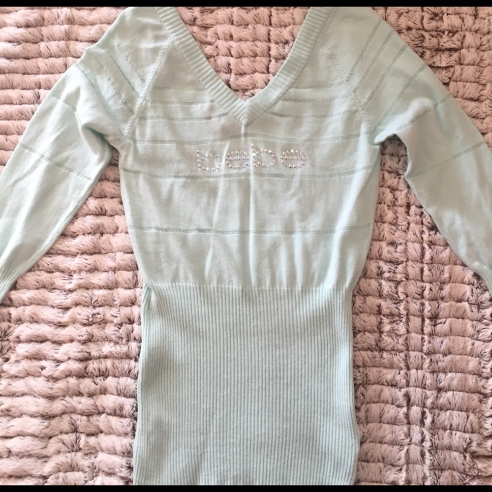 Bebe Mint Stretch Sweater Shirt