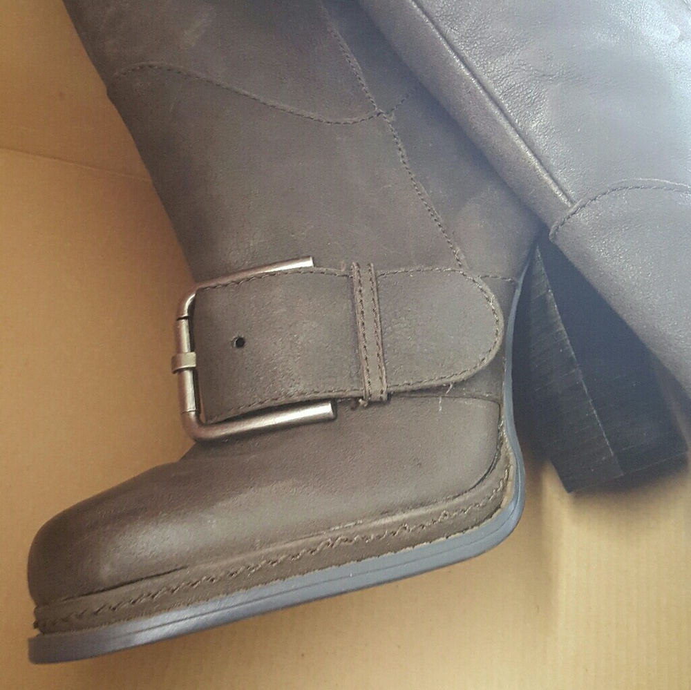 Gray Knee High  Boots