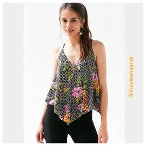 Urban Outfitters Marla Print Handkerchief Cami