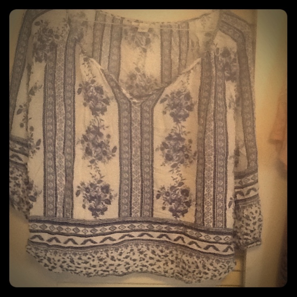 Crop top peasant shirt