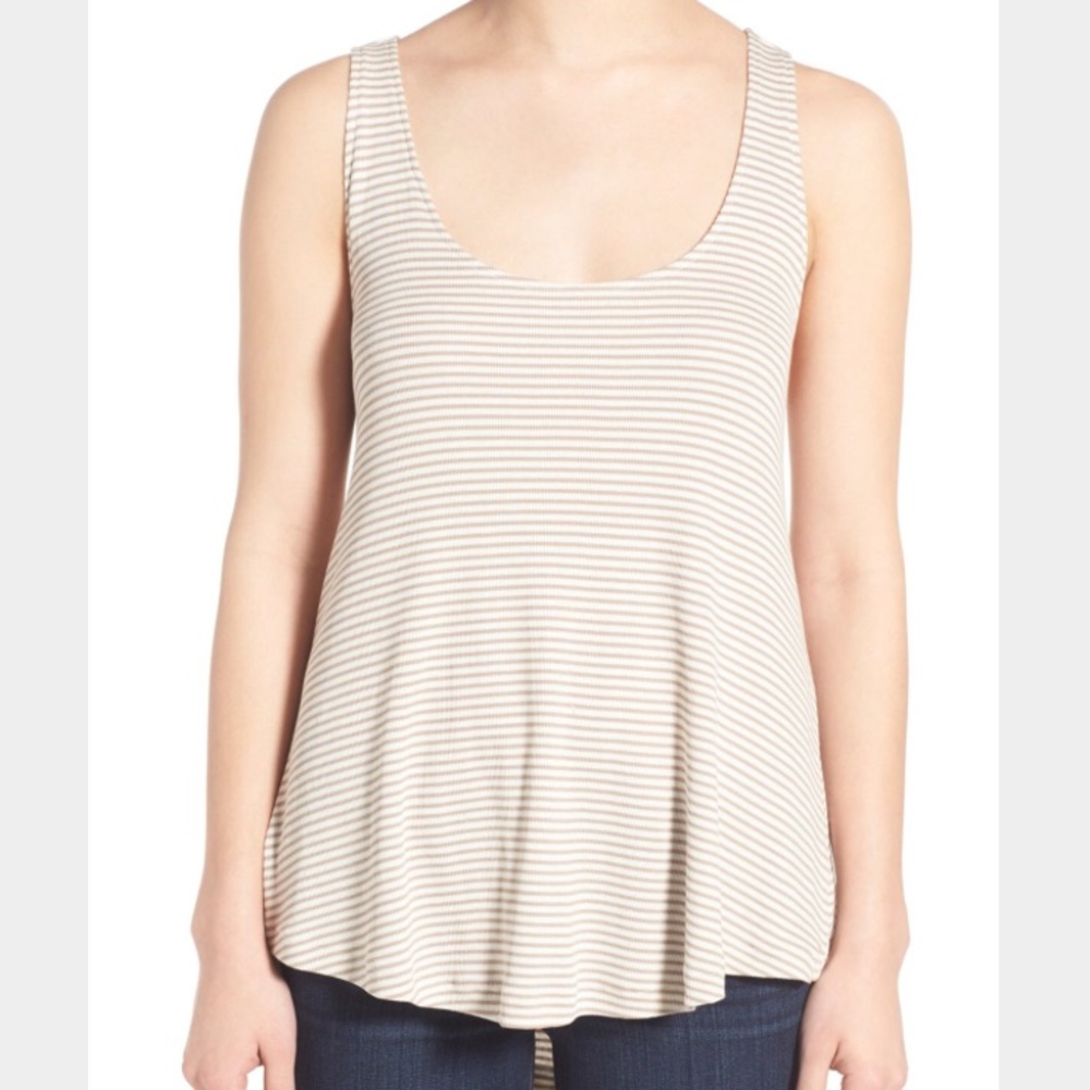 NWT cupcakes and cashmere Asana Striped Tank