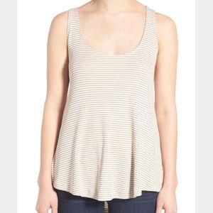 NWT cupcakes and cashmere Asana Striped Tank