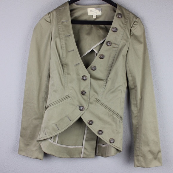 Elizabeth and James Jackets & Blazers - Elizabeth and James Beige Button Down Blazer