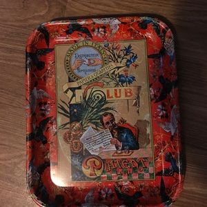 Original Rare Large Metal Club Modian Rolling Tray