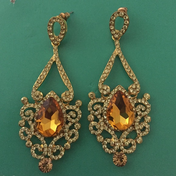 Citrine Chandelier Earrings - Picture 1 of 2
