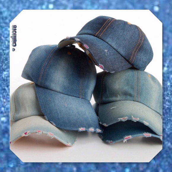 JUST IN🆕 Light Denim Vintage Style Distressed Hat - Picture 2 of 5