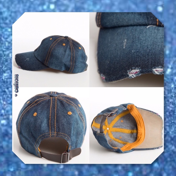 JUST IN🆕 Light Denim Vintage Style Distressed Hat - Picture 4 of 5