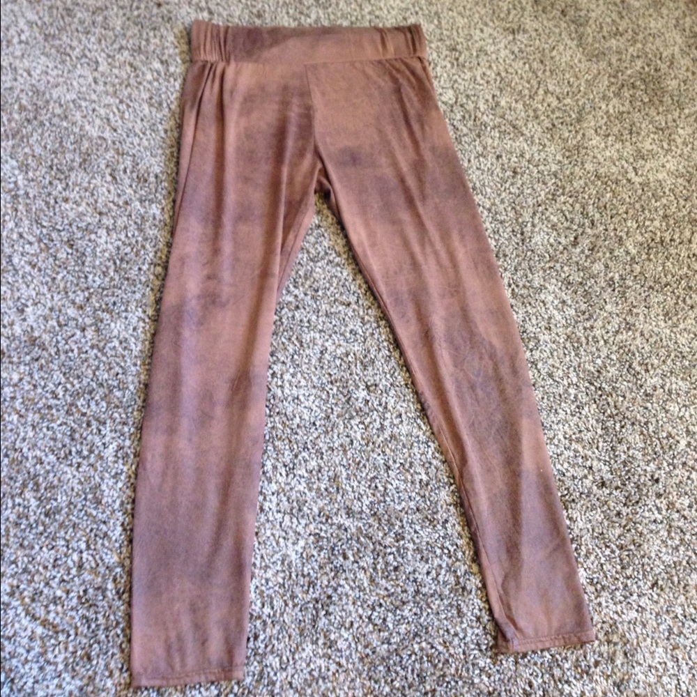 Faux Suede Leggings