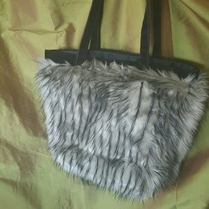 Faux fur handbag