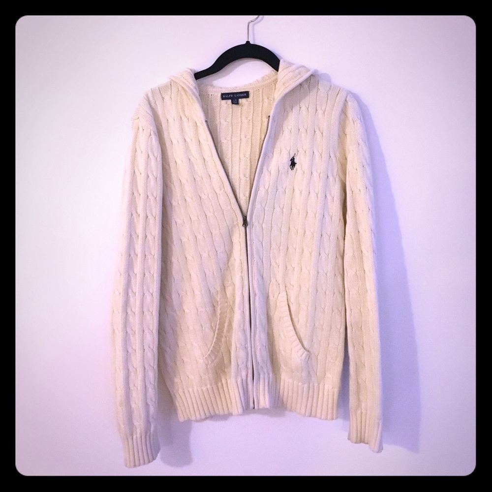 Vintage Ralph Lauren Hooded Zip Sweater