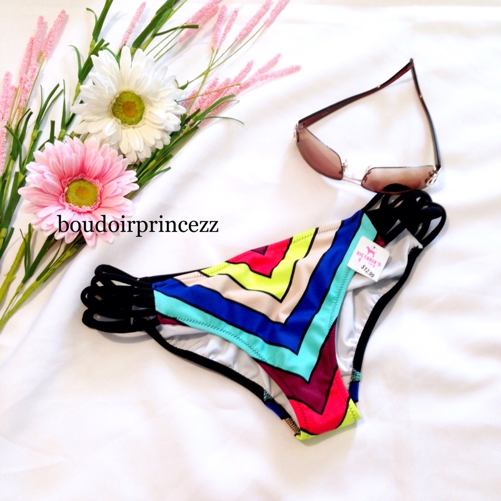 🌹 Victoria's Secret Chevron BIKINI SWIM BOTTOM