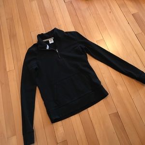 Victoria Secret Pink XS 1/4 Zip Black Sweatshirt