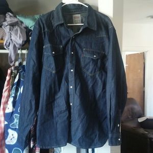 Mens new levis modeen dark wash jeans top xl