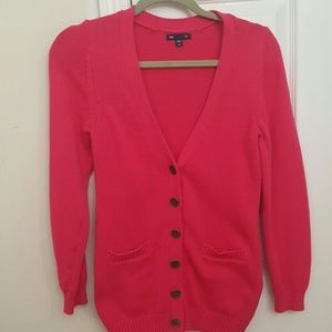 Pink button up sweater