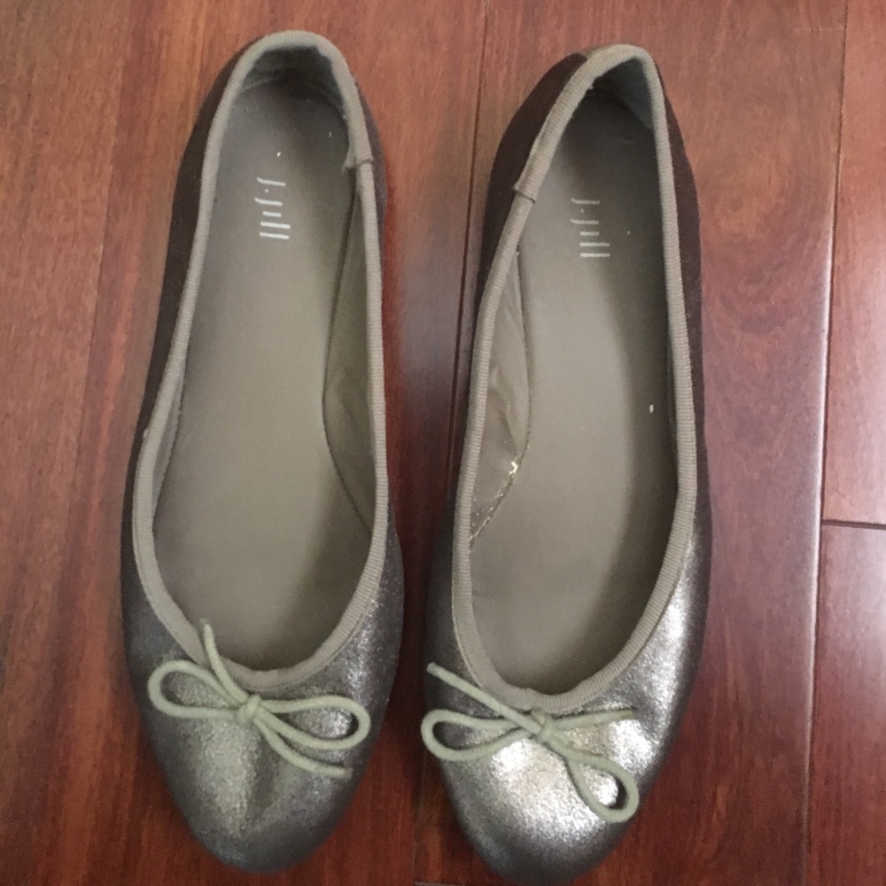 J Jill shimmery gold flats