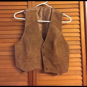 Tan suede vest