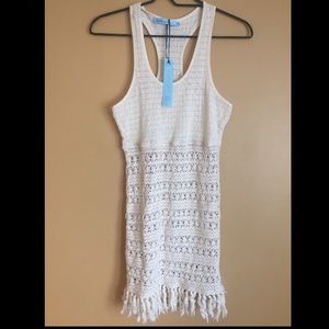 Macrame bathing suit cover up