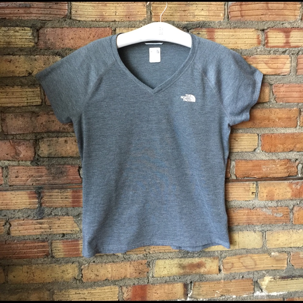 The North Face Gray v neck tee