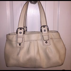 Off white leather Coach purse