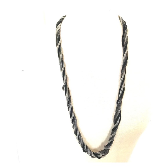 Black, Gray & Silver Metal Chain Necklace - Picture 1 of 3