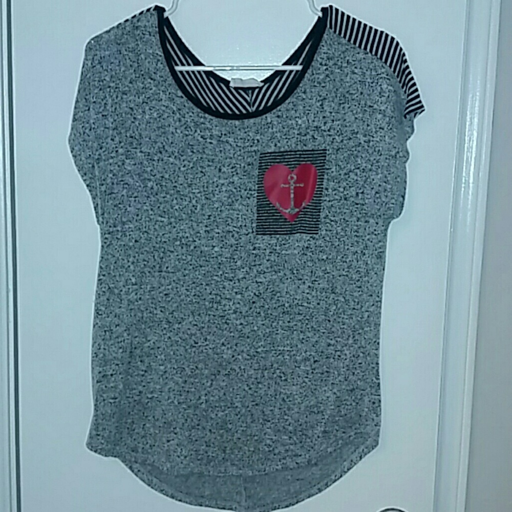 Large gray Sailor Love shirt