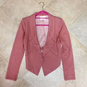 LUSH pink blush • high-low blazer • hardly worn