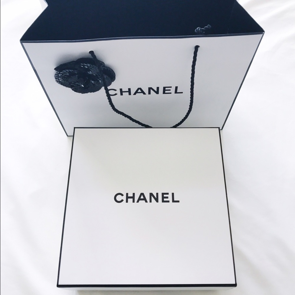 CHANEL Keepsake Gift Box, Bag & Sequin Camellia