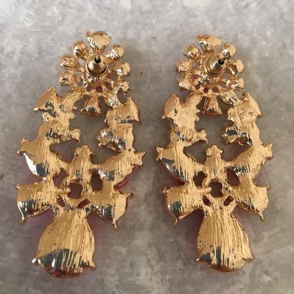 Pink Candy Droplet Earrings - Picture 4 of 6