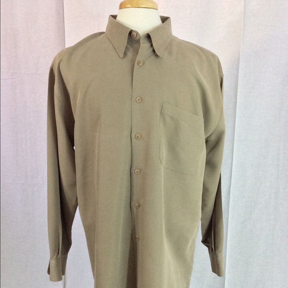 Men's Bugatchi Uomo Button Front Shirt Rayon XL HR
