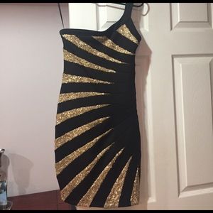Bebe one shoulder dress