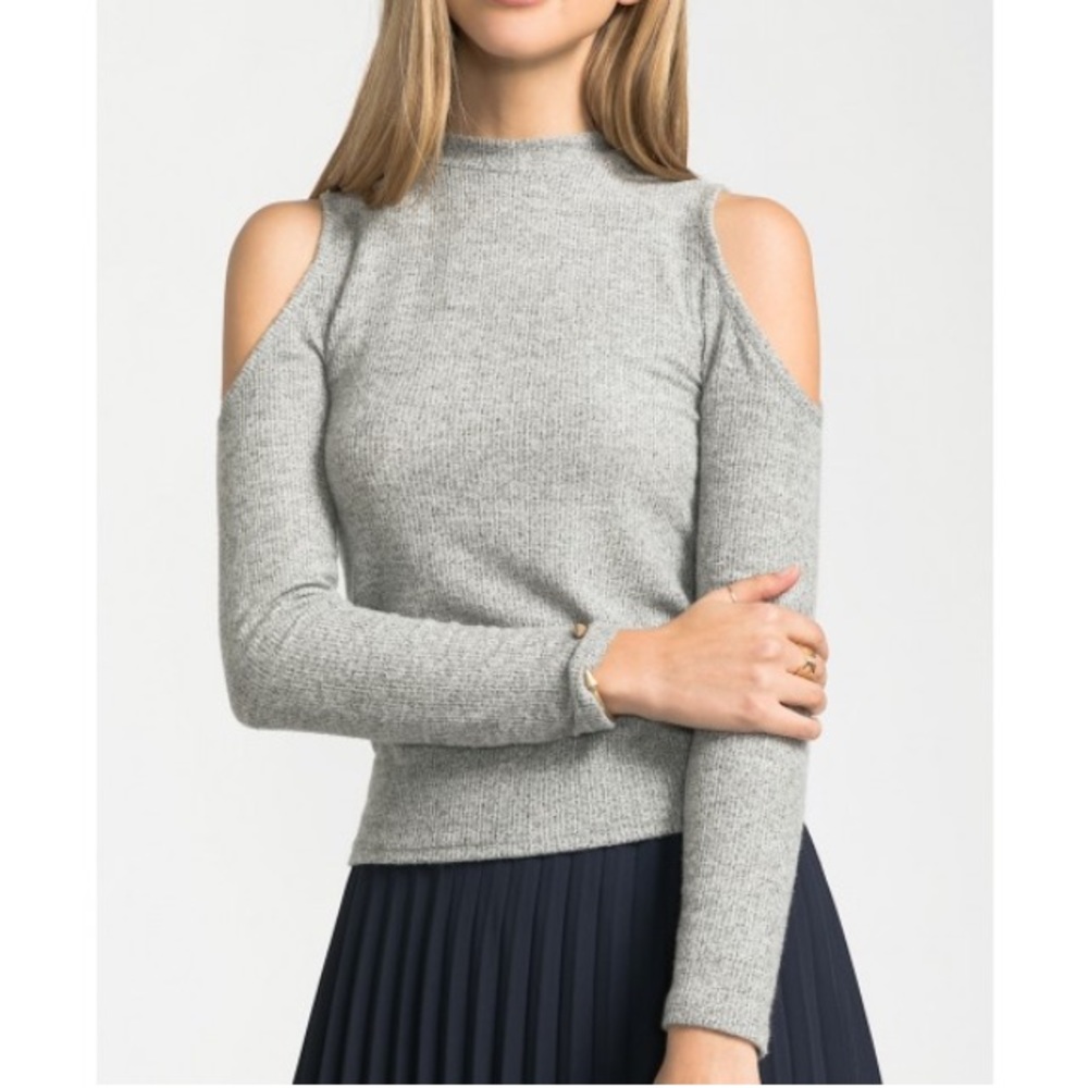 Cold shoulder sweater top