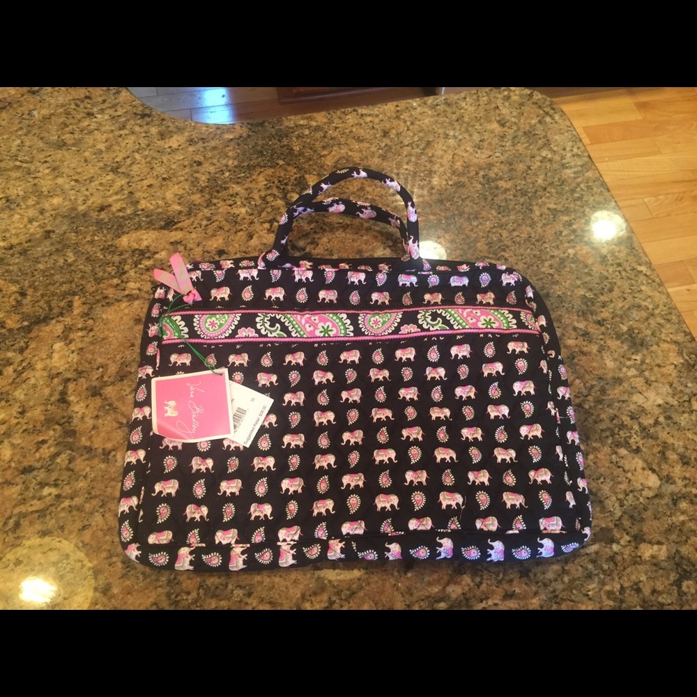 NWT Vera Bradley Pink Elephants Laptop Case