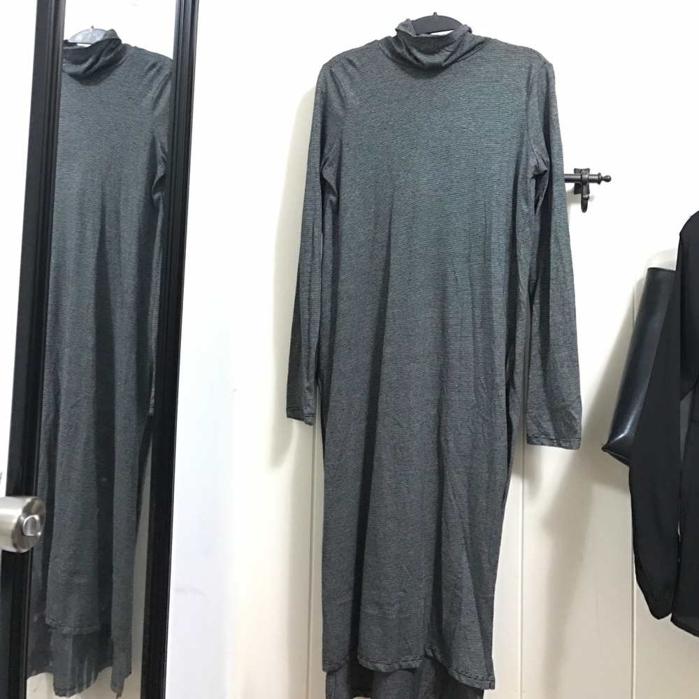 Zara High Neck Shirt with Side Slit