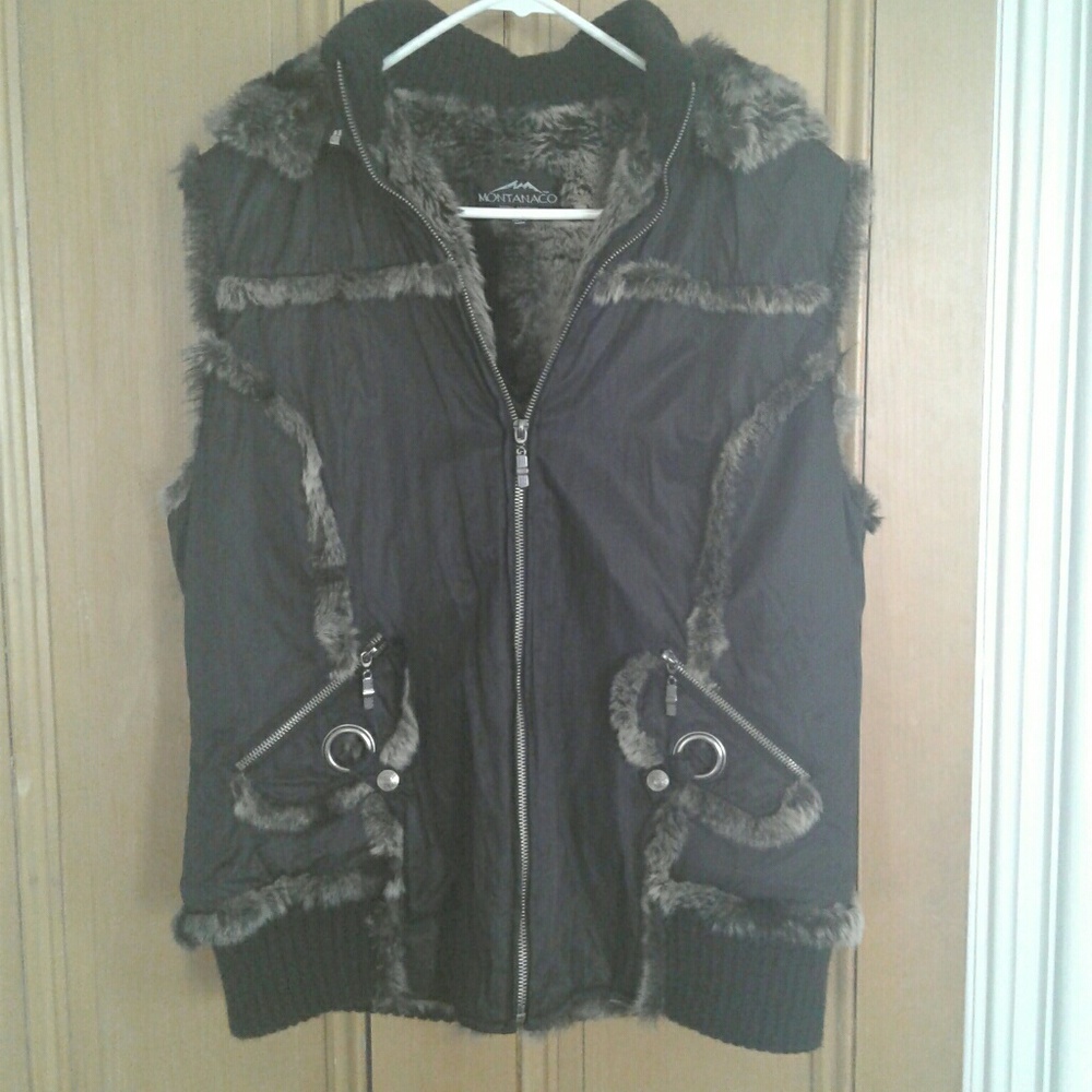 faux fur lined vest