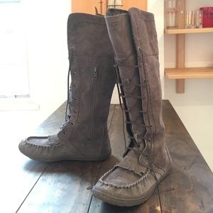 UGG Australia Womens Somaya Lace Up Boots