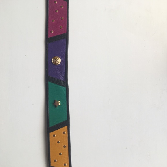 Louis Feraud vintage leather and suede belt