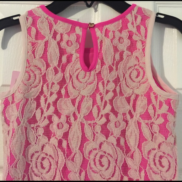 Ted Baker Floral lace overlay drop waist girl dres