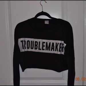 Black sweater crop top!
