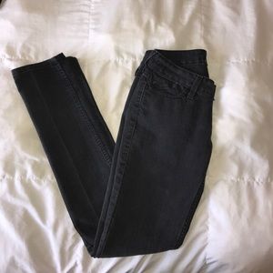 Empyre Skinny Long Black Washed Out Jeans