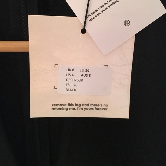 Choker Neck Mesh Sleeve Bodycon Dress in Black - Picture 5 of 6